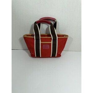 Coach Mini Tote Vintage Hampton Top Handle Tote Bag Orange Multi Scribble 2004